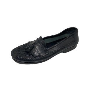 Easy Spirit Mens Knight Black Round Toe Tassel Slip On Loafer Shoes Size 10 D